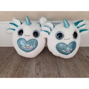 ZURU Rainbocorns White Axolotl Unicorn Plush Pair - Sparkle Heart